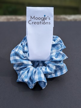 Product Image: Baby Blue Plaid Scrunchie Set